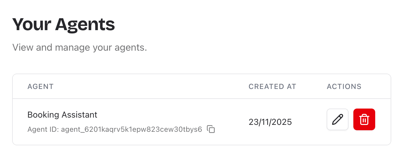 Easy management of your agents interface